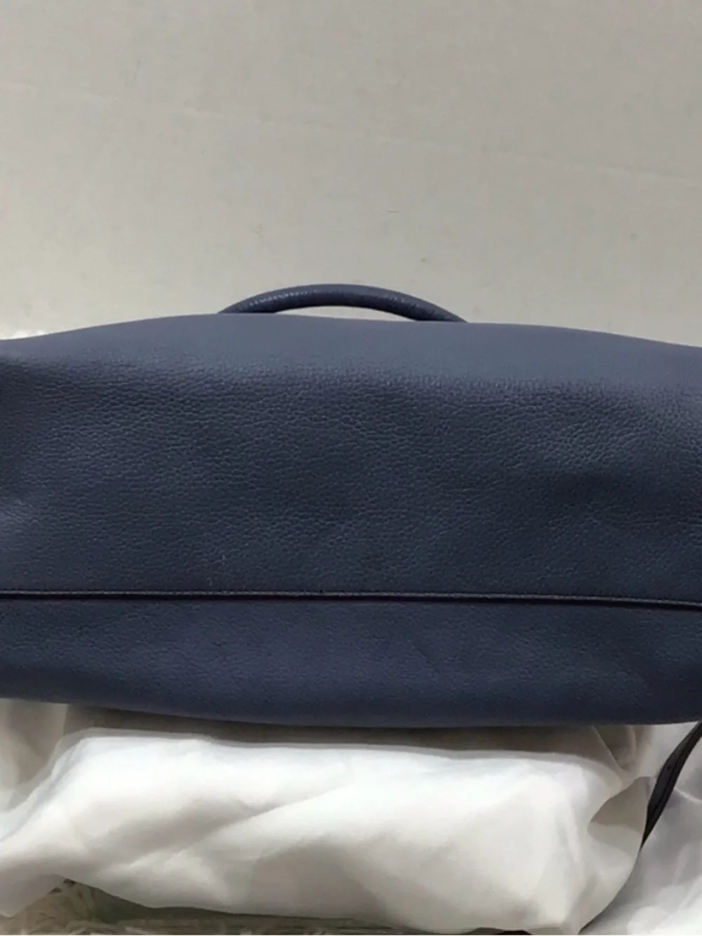 Coach Borough slate blue pebbled leather 28160